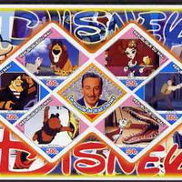 Mali 2006 The World of Walt Disney #06 imperf sheetlet containing 6 diamond shaped values plus label, unmounted mint