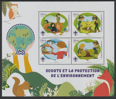 Madagascar 2018 Scouts and Environment Protection perf sheet containing four values unmounted mint