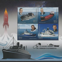 Madagascar 2018 Ships Named after Astronauts perf sheet containing four values unmounted mint