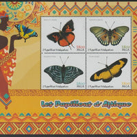 Madagascar 2018 Butterflies of Africa perf sheet containing four values unmounted mint