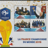 Madagascar 2018 Football World Cup Champions - France perf sheet containing four values unmounted mint