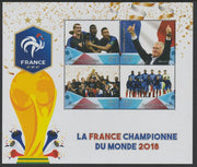 Madagascar 2018 Football World Cup Champions - France perf sheet containing four values unmounted mint