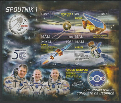 Mali 2018 Space Exploration - 50 Years #1 perf sheet containing four values unmounted mint