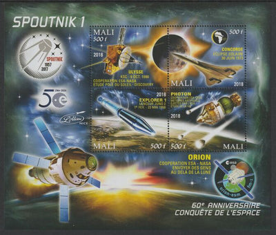 Mali 2018 Space Exploration - 50 Years #2 perf sheet containing four values unmounted mint