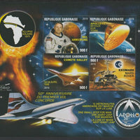 Gabon 2019 Apollo 11 - 50th Anniversary perf sheet #1 containing four values unmounted mint