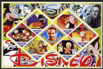Mali 2006 The World of Walt Disney #08 imperf sheetlet containing 6 diamond shaped values plus label, unmounted mint