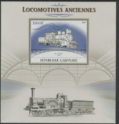 Gabon 2016 Early Locomotives perf deluxe sheet containing one value unmounted mint