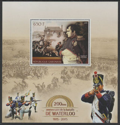 Gabon 2015 Waterloo - 200th Anniversary perf deluxe sheet containing one value unmounted mint