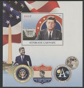 Gabon 2017 John F Kennedy - Birth Centenary perf deluxe sheet containing one value unmounted mint