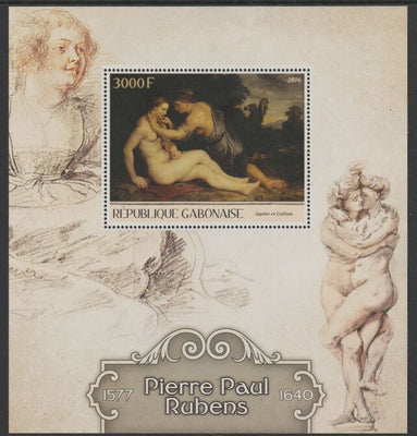 Gabon 2016 Peter Paul Rubens perf deluxe sheet containing one value unmounted mint