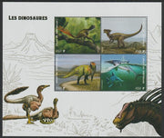 Congo 2019 Dinosaurs perf sheet containing four values unmounted mint