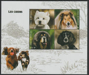 Congo 2019 Dogs perf sheet containing four values unmounted mint
