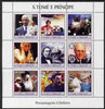 St Thomas & Prince Islands 2003 Personalities #1 perf sheet containing 9 values unmounted mint, Mi 2420-28