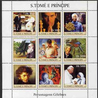 St Thomas & Prince Islands 2003 Personalities #2 perf sheet containing 9 values unmounted mint,
