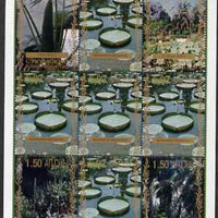 Abkhazia 1999 Pond & Marginal Plants #1 perf sheetlet containing 9 values, unmounted mint
