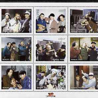 Mongolia 1998 The Three Stooges (Comedy series) perf m/sheet #1 containing 9 values unmounted mint, SG MS 2697a