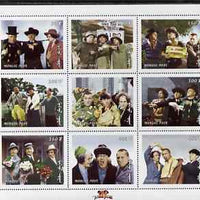 Mongolia 1998 The Three Stooges (Comedy series) perf m/sheet #2 containing 9 values unmounted mint, SG MS 2697b