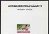 Lesotho 1976 Telephone Centenary 10c imperf proof as issued stamp on John Waddington card endorsed 'Original Proof' fine and rare as SG 319