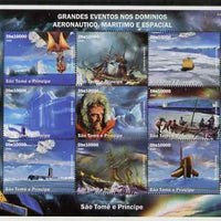 St Thomas & Prince Islands 2006 Great Events in Aviation, Maritime & Space perf set of 9 unmounted mint. Note this item is privately produced and is offered purely on its thematic appeal