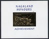 Nagaland 1972 Apollo 15 2ch value embossed in gold on glossy card (imperf)