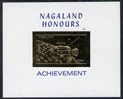 Nagaland 1972 Apollo 15 2ch value embossed in gold on glossy card (imperf)