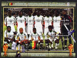 Congo 2002 Korea Japan World Cup Football Teams - Senegal perf composite sheetlet containing 9 values unmounted mint. Note this item is privately produced and is offered purely on its thematic appeal