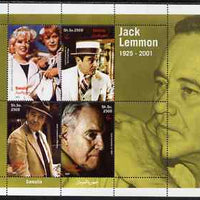 Somalia 2001 Jack Lemmon perf sheetlet containing set of 4 values unmounted mint. Note this item is privately produced and is offered purely on its thematic appeal