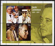 Somalia 2001 Jack Lemmon perf sheetlet containing set of 4 values unmounted mint. Note this item is privately produced and is offered purely on its thematic appeal