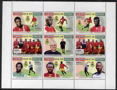 Guinea - Conakry 2008 Football Africa Cup #1 perf sheetlet containing set of 9 values unmounted mint