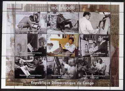 Congo 2001 Hollywood perf sheetlet containing set of 9 values unmounted mint. Note this item is privately produced and is offered purely on its thematic appeal