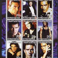 Kyrgyzstan 2000 Antonio Banderas perf sheetlet containing 9 values unmounted mint