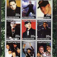 Kyrgyzstan 2000 Boyzone perf sheetlet containing 9 values unmounted mint