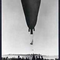 Postcard - Prof Piccard's Balloon, B&W card from Beringer & Pampafuchi, unused
