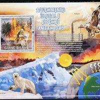 Guinea - Bissau 2009 Global Warming & Endangered Animals perf s/sheet unmounted mint