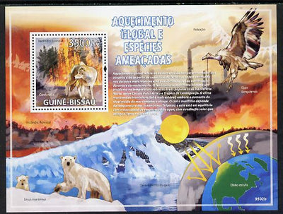 Guinea - Bissau 2009 Global Warming & Endangered Animals perf s/sheet unmounted mint