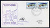 Ross Dependency 1985 cover with Scott Base cancel & New Zealand Antarctic Research Programme, Scott Base cachet showing a Penguin in violet, signed by Leo Slattery, Postmaster