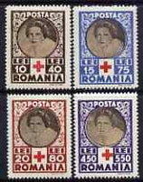 Rumania 1945 Red Cross Relief Fund perf set of 4 unmounted mint SG 1643-46