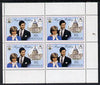 Booklet - Anguilla 1981 Royal Wedding two 50c booklet panes of 4 each with double black showing wmks sideways and sideways inverted (as SG 468ab)