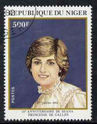 Niger Republic 1982 Princess Diana 21st birthday 500f (from Celebrities Anniversaries set) superb cto used, SG 890