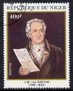 Niger Republic 1982 150th Death Anniversary of Goethe 400f (from Celebrities Anniversaries set) superb cto used, SG 889