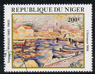 Niger Republic 1982 L'Estaque by Georges Braque (Birth Centenary) 200f (from Celebrities Anniversaries set) superb cto used, SG 887