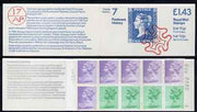 Great Britain 1981-85 Postal History series #07 (Postmark History & 2d blue) £1.43 booklet complete with cyl number in margin at left SG FN6A