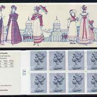 Great Britain 1981 19th Century Women's Costumes Series #1 (1800-15) £1.40 folded booklet with cyl number in margin at left, SG FM3A