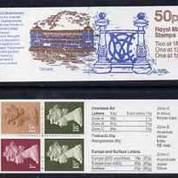 Great Britain 1987-88 MCC Bicentenary #3 (Lords Pavilion & Wrought Iron) 50p booklet complete with cyl nos (B21 B4 B30), SG FB41