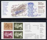 Great Britain 1987-88 MCC Bicentenary #4 (England Team Badge) 50p booklet complete with cyl nos (B21 B4 B30), SG FB42