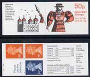 Great Britain 1988-89 Gilbert & Sullivan Operas #1 (The Yeoman of the Guard) 50p booklet complete with cyl nos (B1 B16), SG FB51