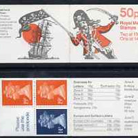 Great Britain 1988-89 Gilbert & Sullivan Operas #2 (The Pirates of Penzance) 50p booklet complete with cyl nos (B1 B16), SG FB52