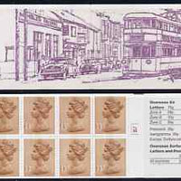 Great Britain 1984-85 Trams #1 (Swansea Mumbles) £1.30 folded booklet with cyl number in margin at right SG FL3B