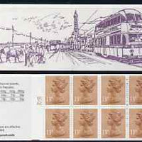 Great Britain 1984-85 Trams #3 (Blackpool) £1.30 folded booklet with cyl number in margin at left SG FL5A