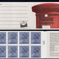 Great Britain 1986 Pillar Box (Write Now) £1.70 folded booklet with cyl number in margin at right SG FT5B